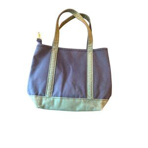 Lands End Canvas Tote Bag With Dual Handles & Zipper Closure